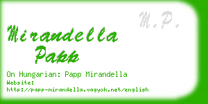 mirandella papp business card